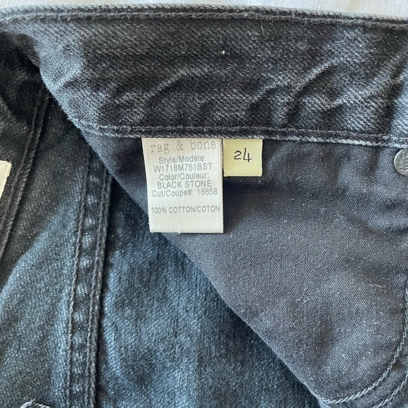 Rag & Bone Black High-Rise Skinny Jeans - Picture 7 of 8